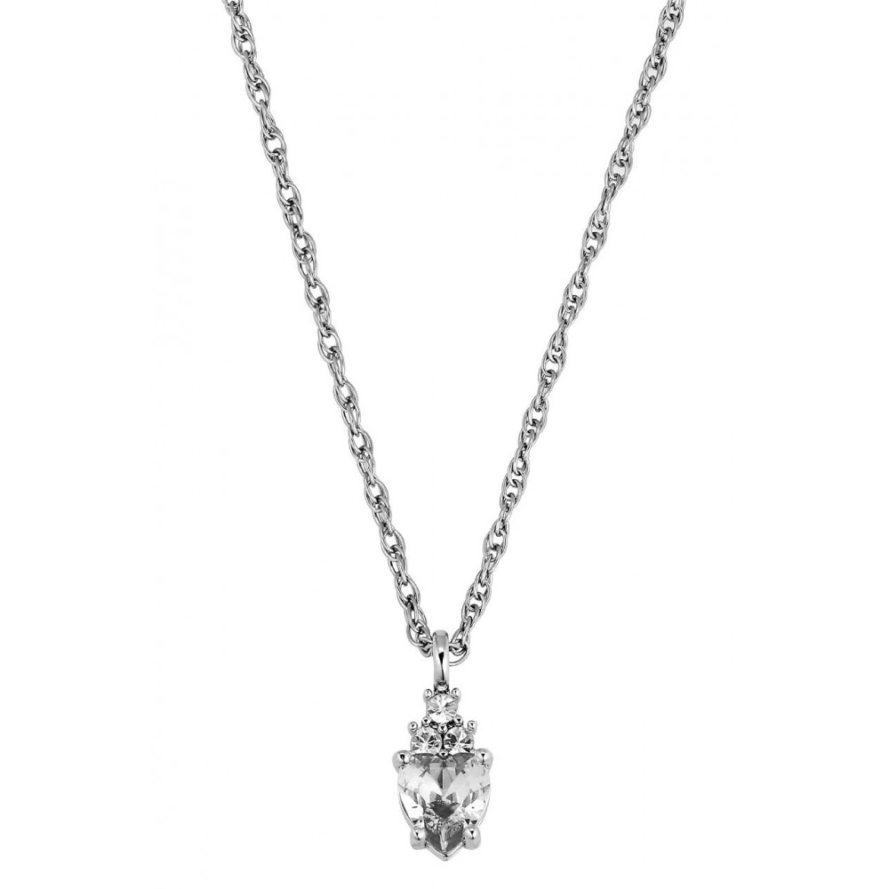 DYRBERG/KERN SPIRA Κολιέ Καρδιά Ασημί ατσάλι κρύσταλλα 480001