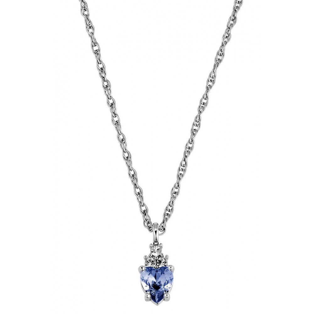 DYRBERG/KERN SPIRA Κολιέ Καρδιά Ασημί ατσάλι κρύσταλλα 480003