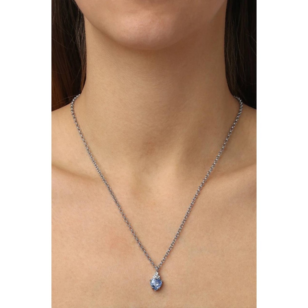 DYRBERG/KERN SPIRA Κολιέ Καρδιά Ασημί ατσάλι κρύσταλλα 480003