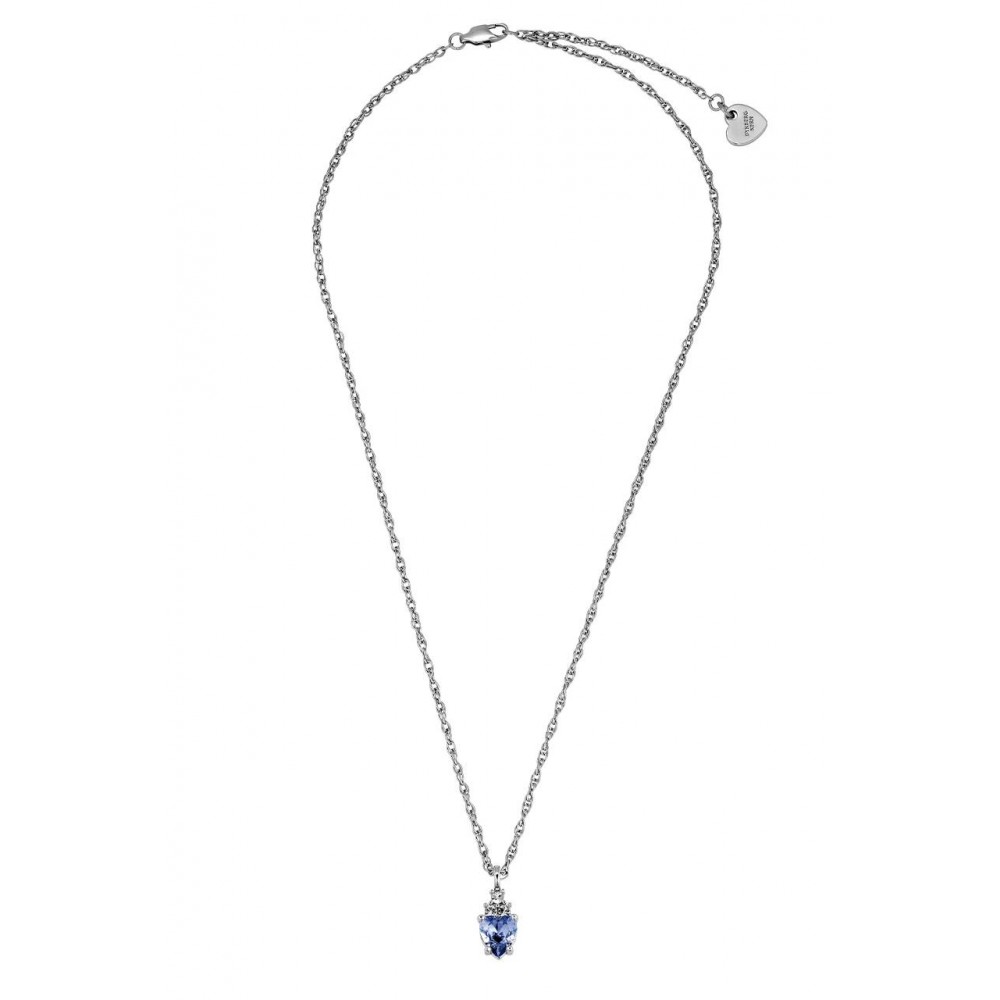 DYRBERG/KERN SPIRA Κολιέ Καρδιά Ασημί ατσάλι κρύσταλλα 480003