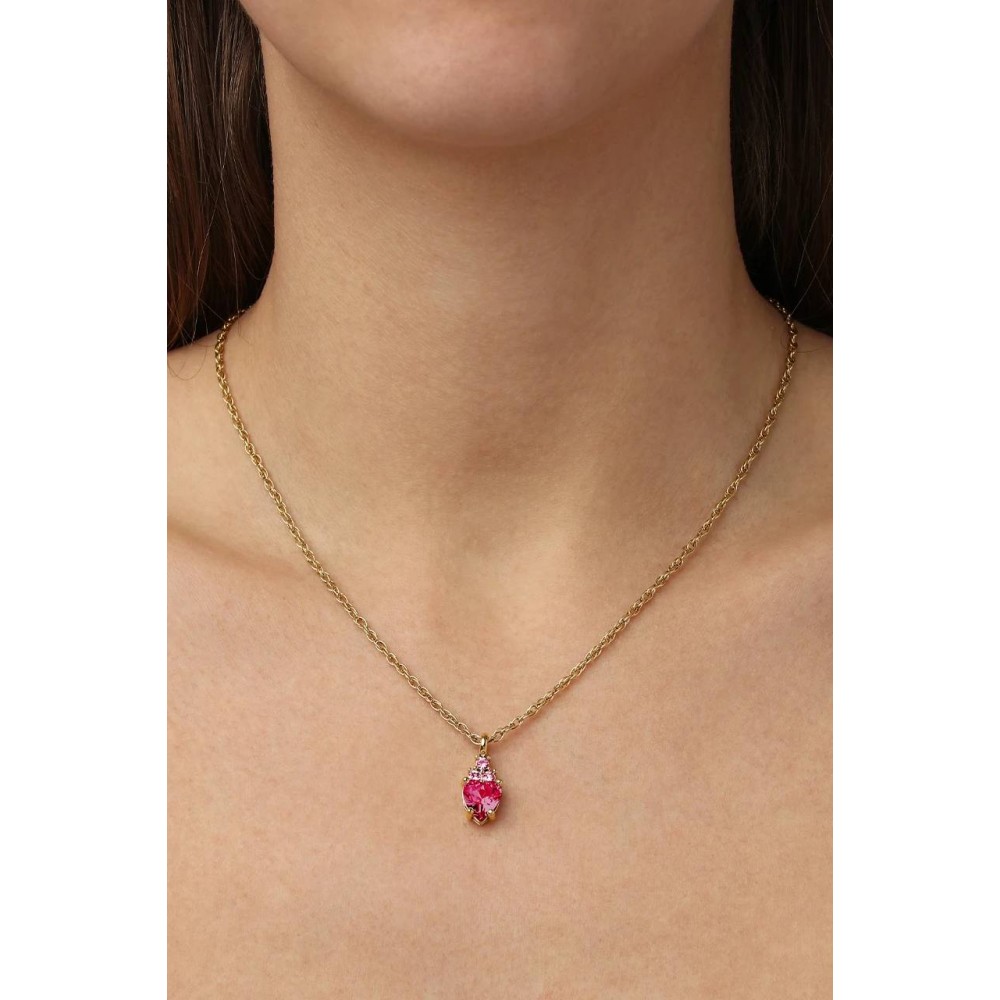 DYRBERG/KERN SPIRA Κολιέ Καρδιά Επίχρυσο ατσάλι κρύσταλλα 480002