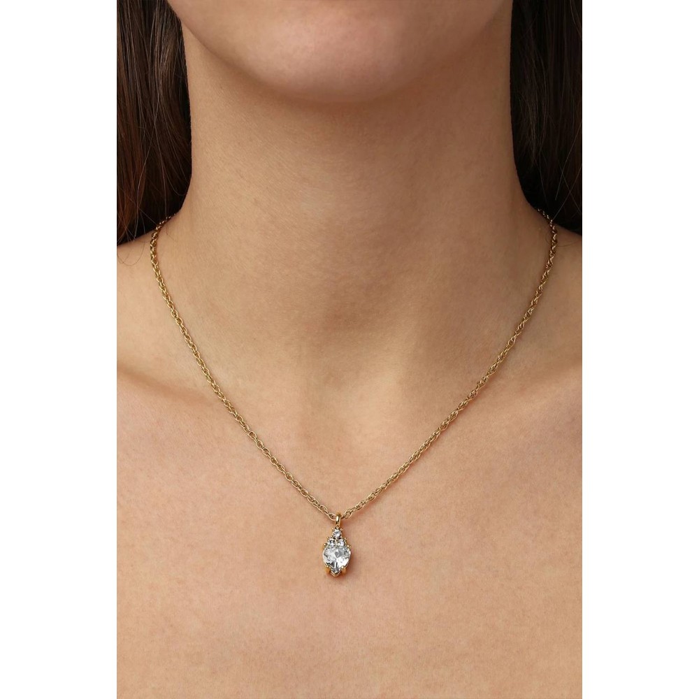 DYRBERG/KERN SPIRA Κολιέ Καρδιά Επίχρυσο ατσάλι κρύσταλλα 480000