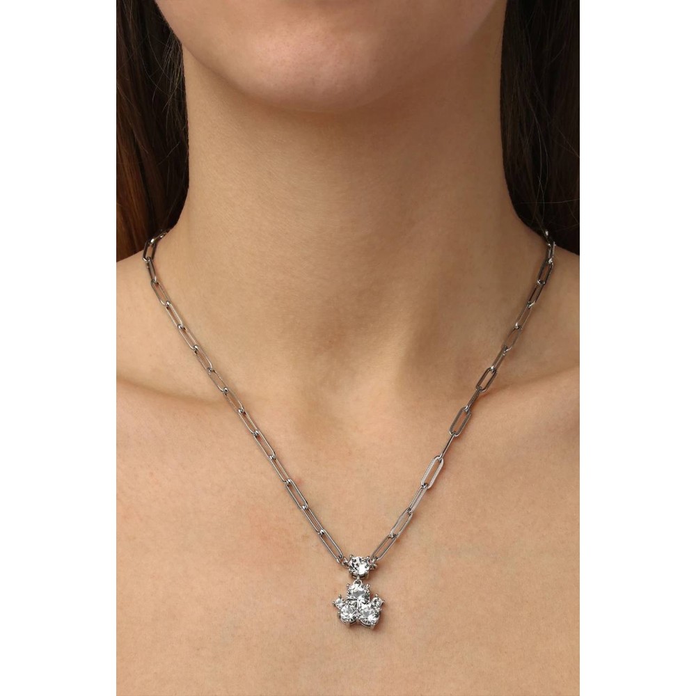 DYRBERG/KERN TANZY Κολιέ Ασημί ατσάλι κρύσταλλα 480124