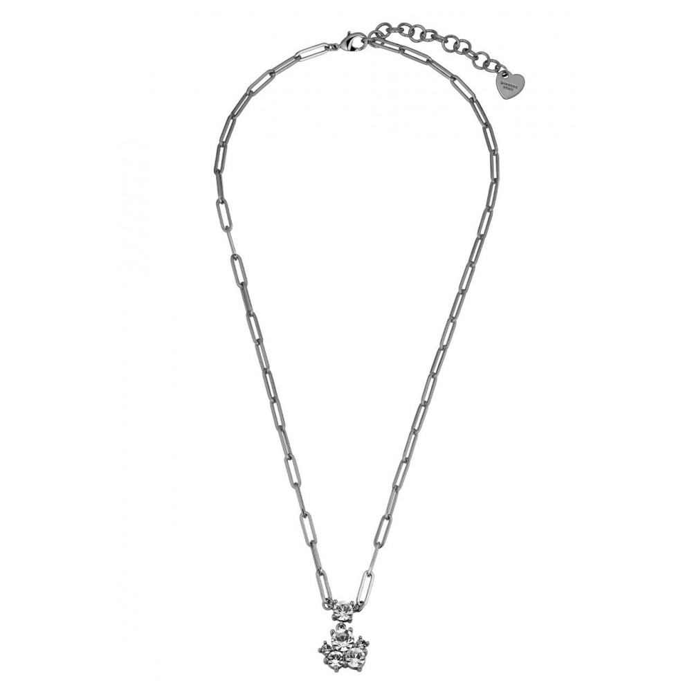 DYRBERG/KERN TANZY Κολιέ Ασημί ατσάλι κρύσταλλα 480124