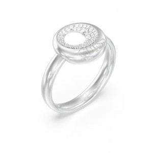 GUESS STEEL MOON DROPS Δαχτυλίδι Χρυσό Με Πέτρες JUBR06248JWRH56