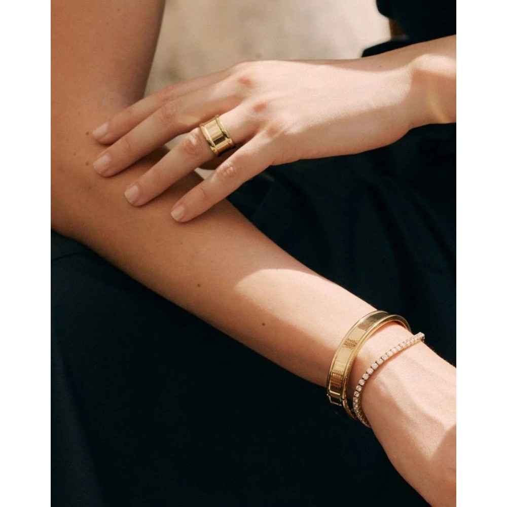 EDBLAD Frame Ring Gold Δαχτυλίδι Σεβαλιέ Ανοξείδωτο Ατσάλι 127927