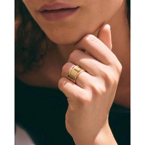 EDBLAD Frame Ring Gold Δαχτυλίδι Σεβαλιέ Ανοξείδωτο Ατσάλι 127927