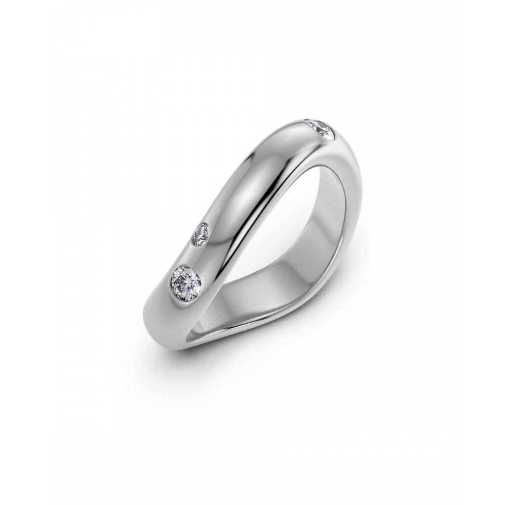 EDBLAD Selena Ring CZ Steel Δαχτυλίδι Aσημί Ανοξείδωτο Ατσάλι 127857