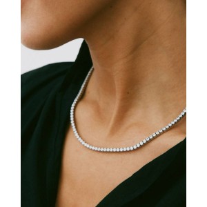 EDBLAD Tennis Necklace Steel Aσημί Κολιέ Ριβιέρα Ανοξείδωτο Ατσάλι 127936