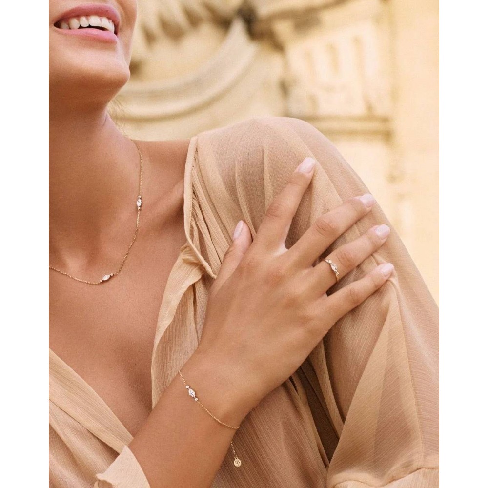EDBLAD Trinny Ring Gold Δαχτυλίδι Aσημί Ανοξείδωτο Ατσάλι 127880