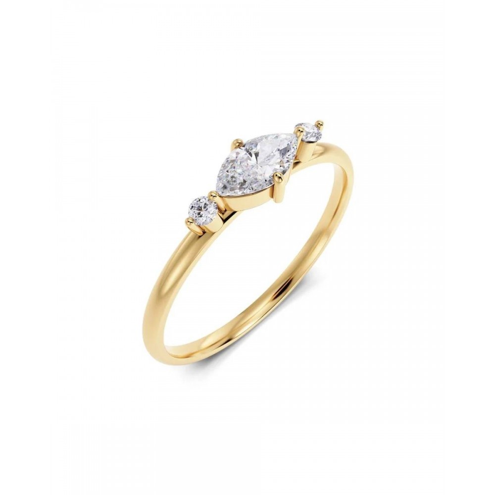 EDBLAD Trinny Ring Gold Δαχτυλίδι Aσημί Ανοξείδωτο Ατσάλι 127880
