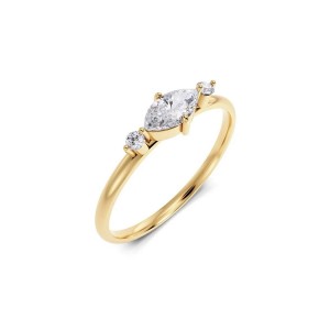EDBLAD Trinny Ring Gold Δαχτυλίδι Aσημί Ανοξείδωτο Ατσάλι 127880