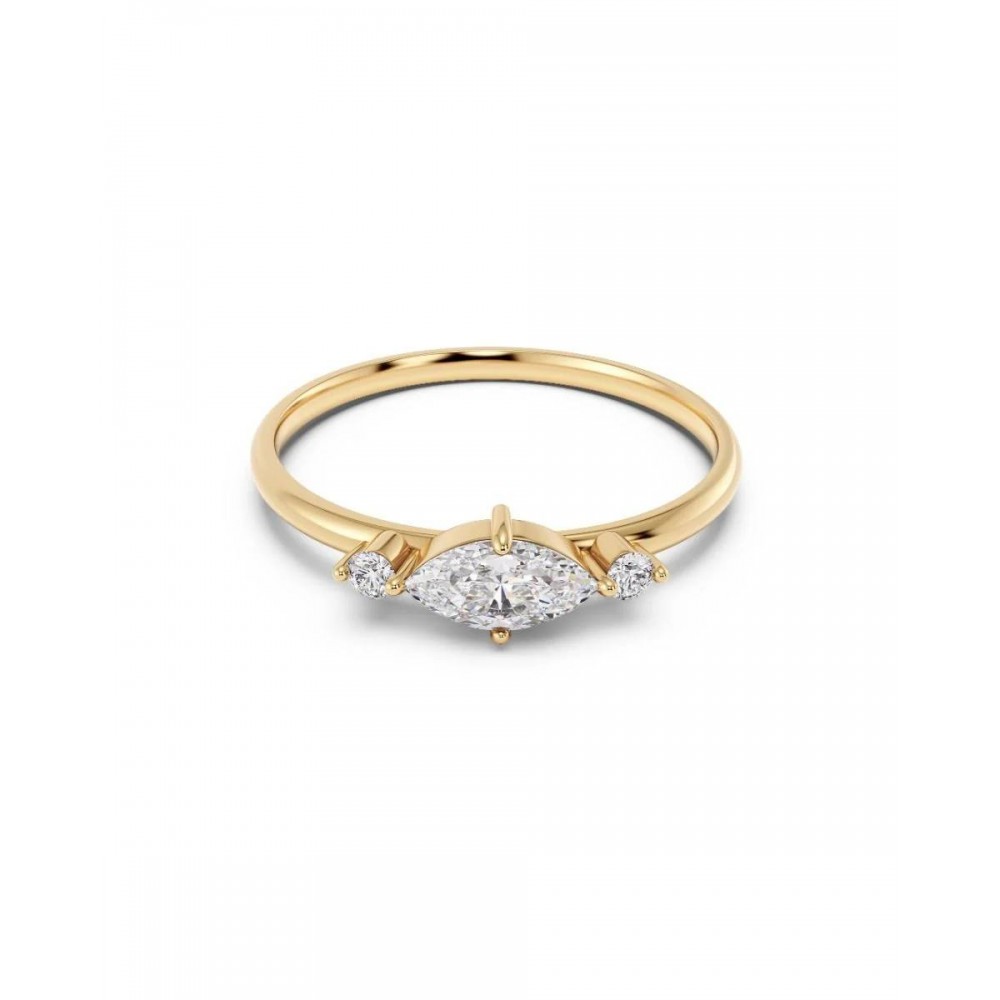 EDBLAD Trinny Ring Gold Δαχτυλίδι Aσημί Ανοξείδωτο Ατσάλι 127880