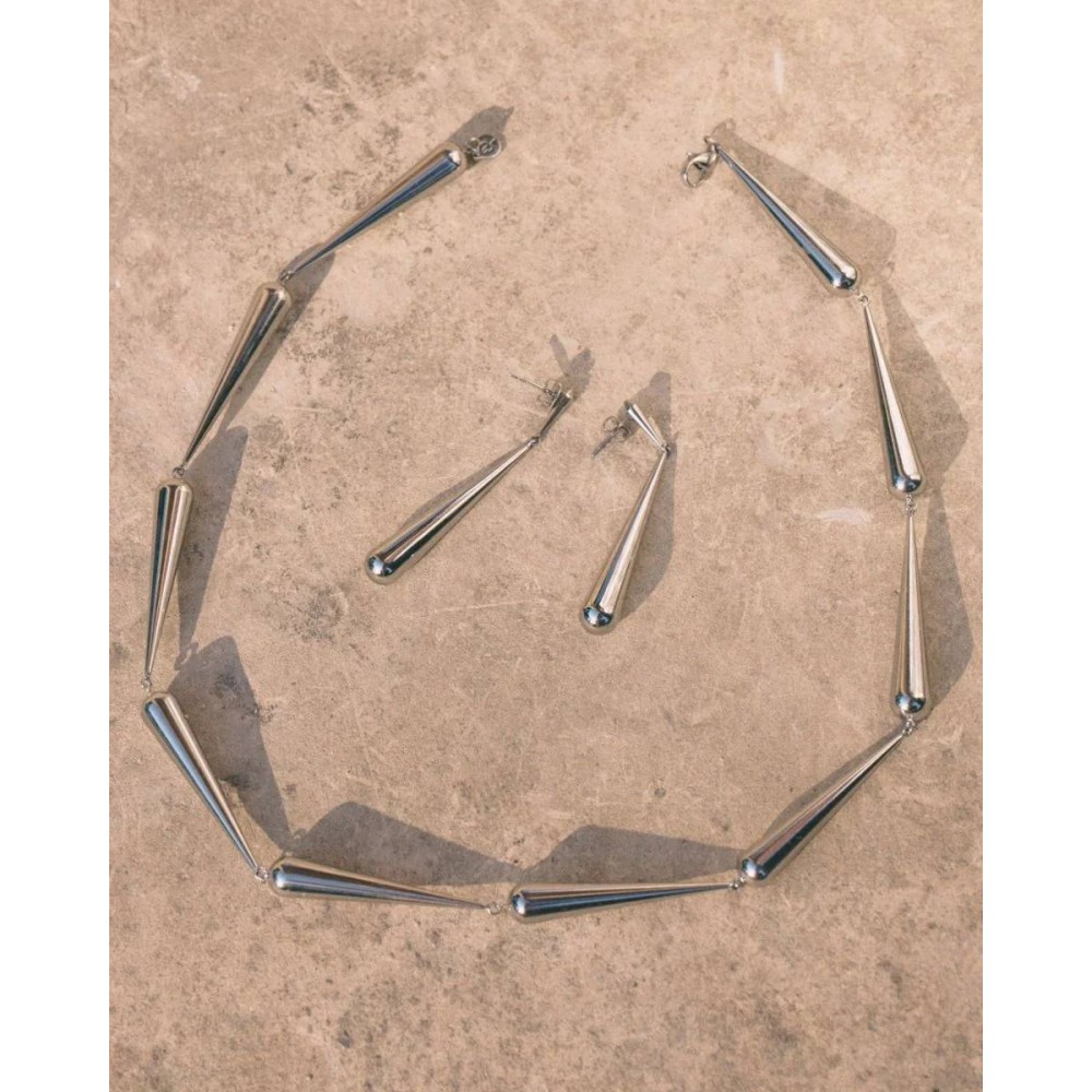 EDBLAD Drops Necklace Multi Steel Κολιέ Ανοξείδωτο Ατσάλι 127801