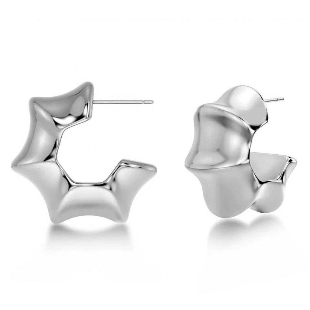 EDBLAD Cane Hoops Multi L Steel Σκουλαρίκια Κρίκοι Ασημί Ανοξείδωτο Ατσάλι 129400