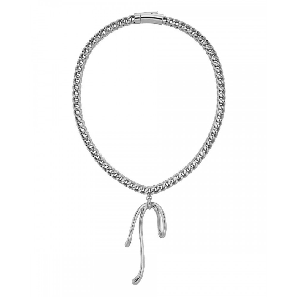 EDBLAD Lace Necklace Maxi Steel Κολιέ Aσημί Ανοξείδωτο Ατσάλι 129460
