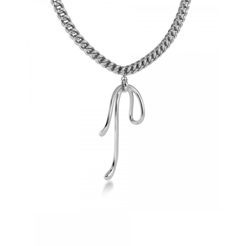 EDBLAD Lace Necklace Maxi Steel Κολιέ Aσημί Ανοξείδωτο Ατσάλι 129460