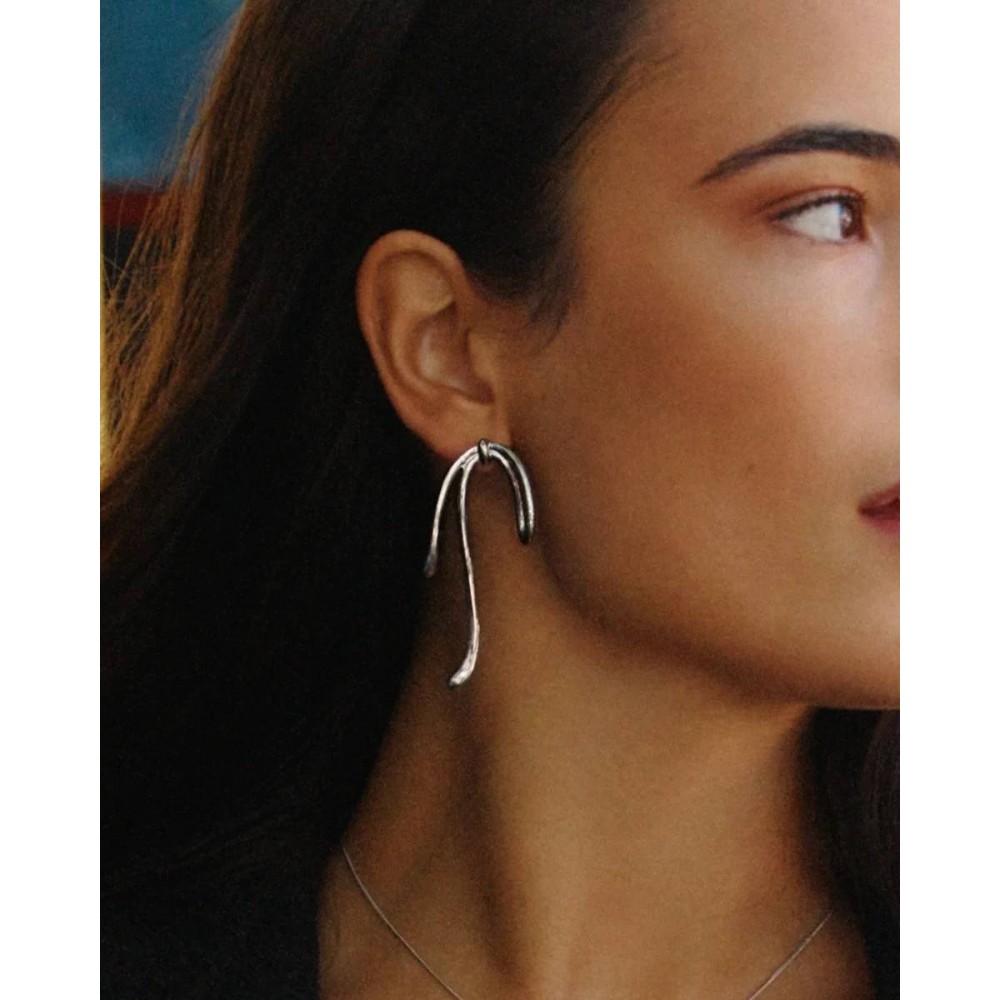 EDBLAD Lace Studs Steel Σκουλαρίκια Ασημί Ανοξείδωτο Ατσάλι 129454
