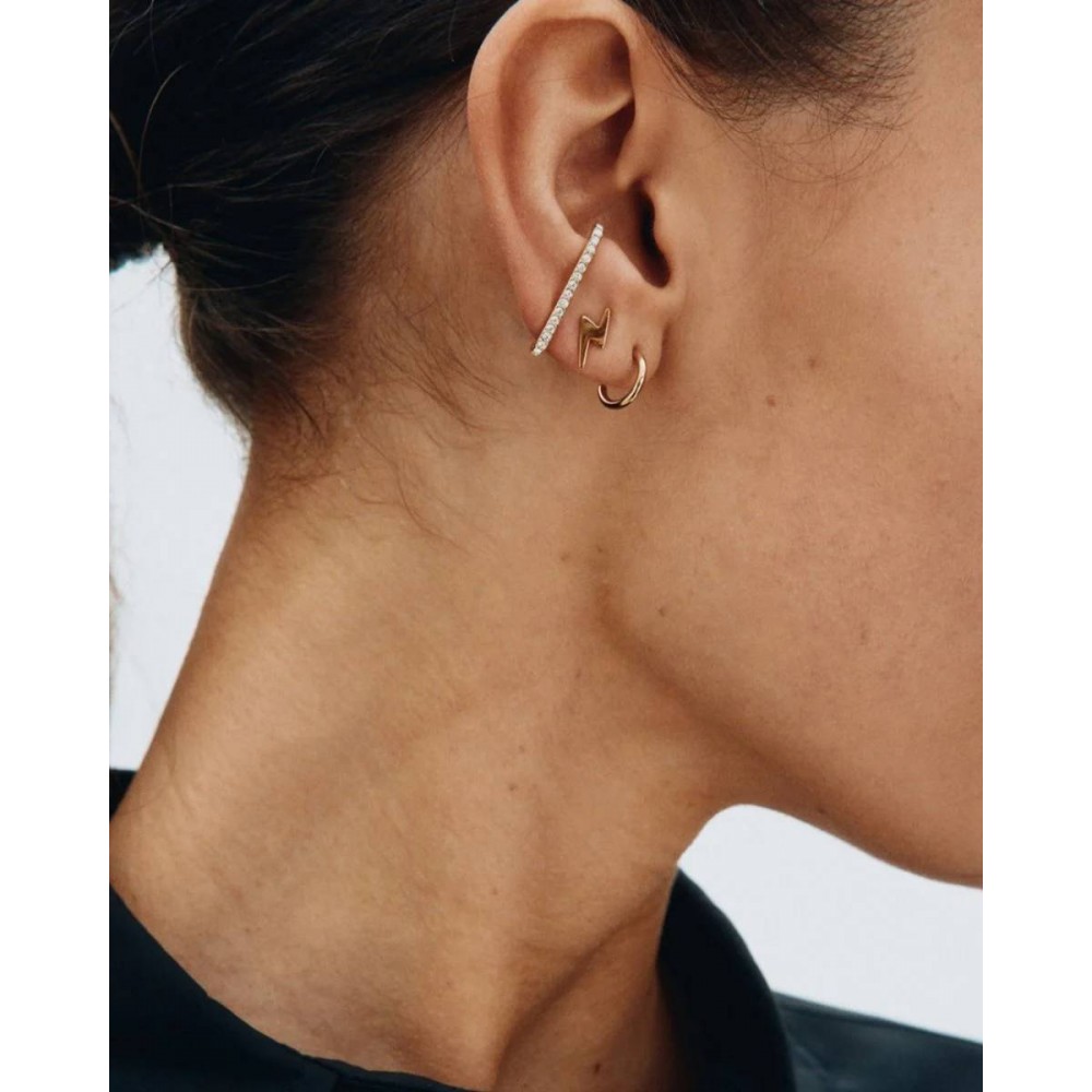 EDBLAD Plié Lobe Studs Gold Σκουλαρίκια Επίχρυσο Ανοξείδωτο Ατσάλι 129461