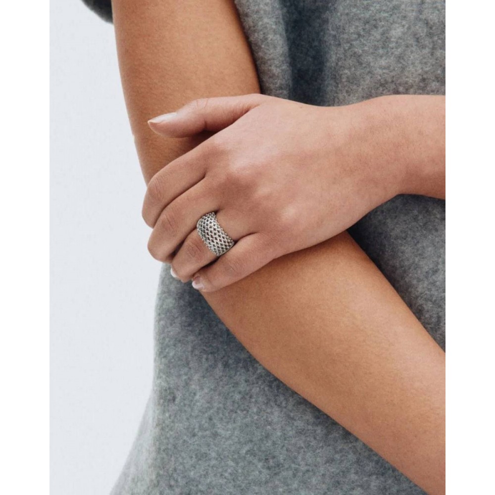 EDBLAD Viva Ring Steel Δαχτυλίδι Ασημί Ανοξείδωτο Ατσάλι 129512