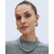 EDBLAD Palazzo Chain Hoops Steel Σκουλαρίκια Κρίκοι Ασημί Ανοξείδωτο Ατσάλι 129697