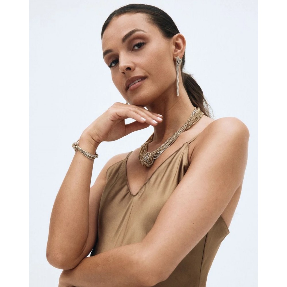 EDBLAD Revel Knot Earrings Steel Σκουλαρίκια Μακριά Χρυσό Ανοξείδωτο Ατσάλι 130665