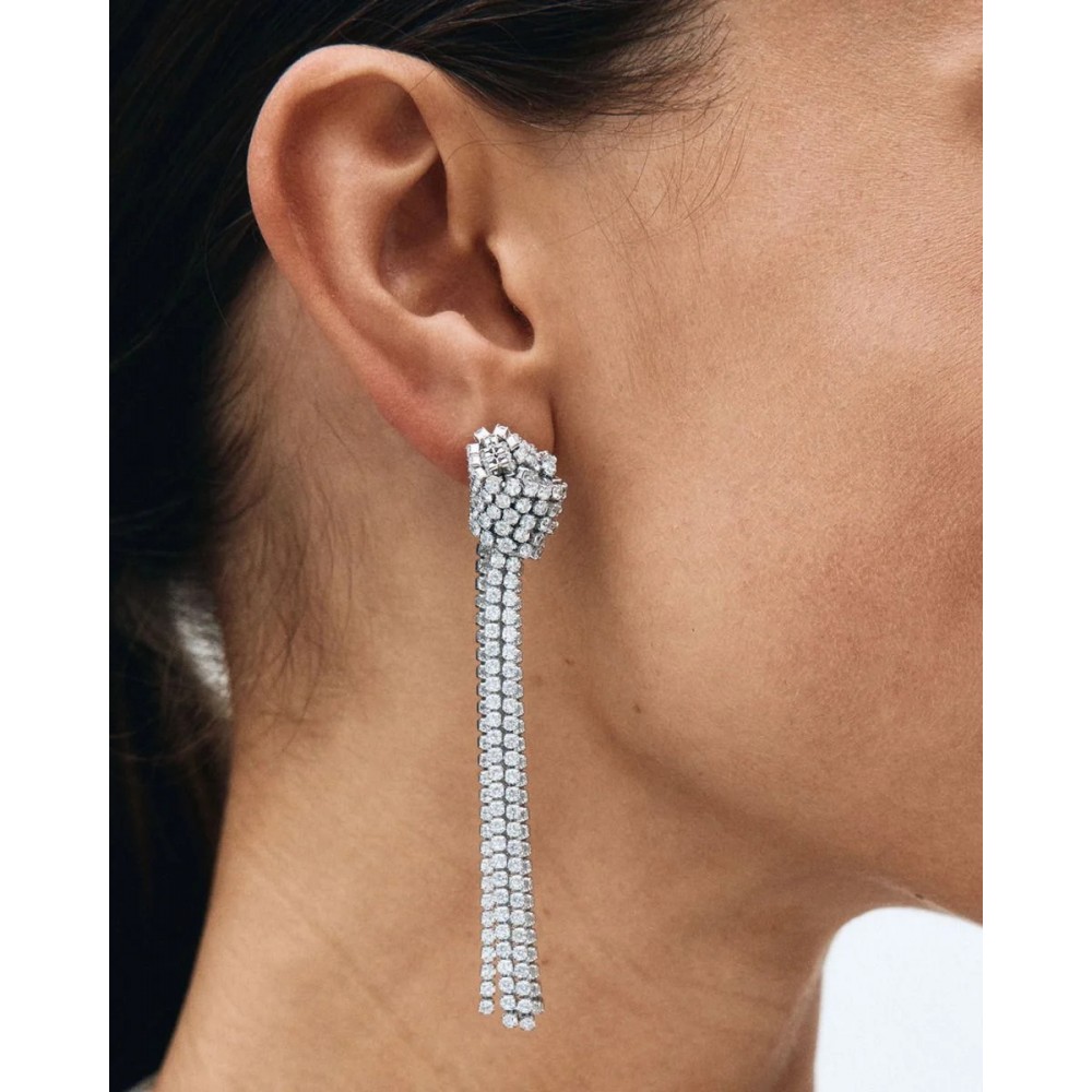 EDBLAD Revel Knot Earrings Steel Σκουλαρίκια Μακριά Aσημί Ανοξείδωτο Ατσάλι 130666