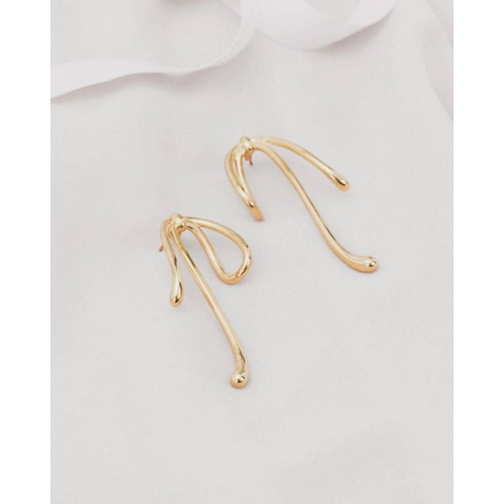 EDBLAD Lace Studs Gold Σκουλαρίκια Επίχρυσο Ανοξείδωτο Ατσάλι 129453