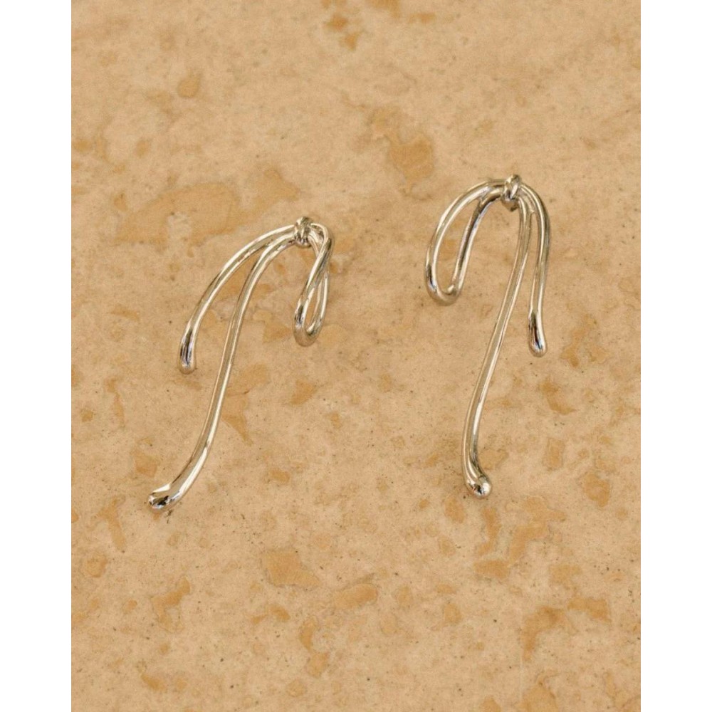 EDBLAD Lace Studs Steel Σκουλαρίκια Ασημί Ανοξείδωτο Ατσάλι 129454