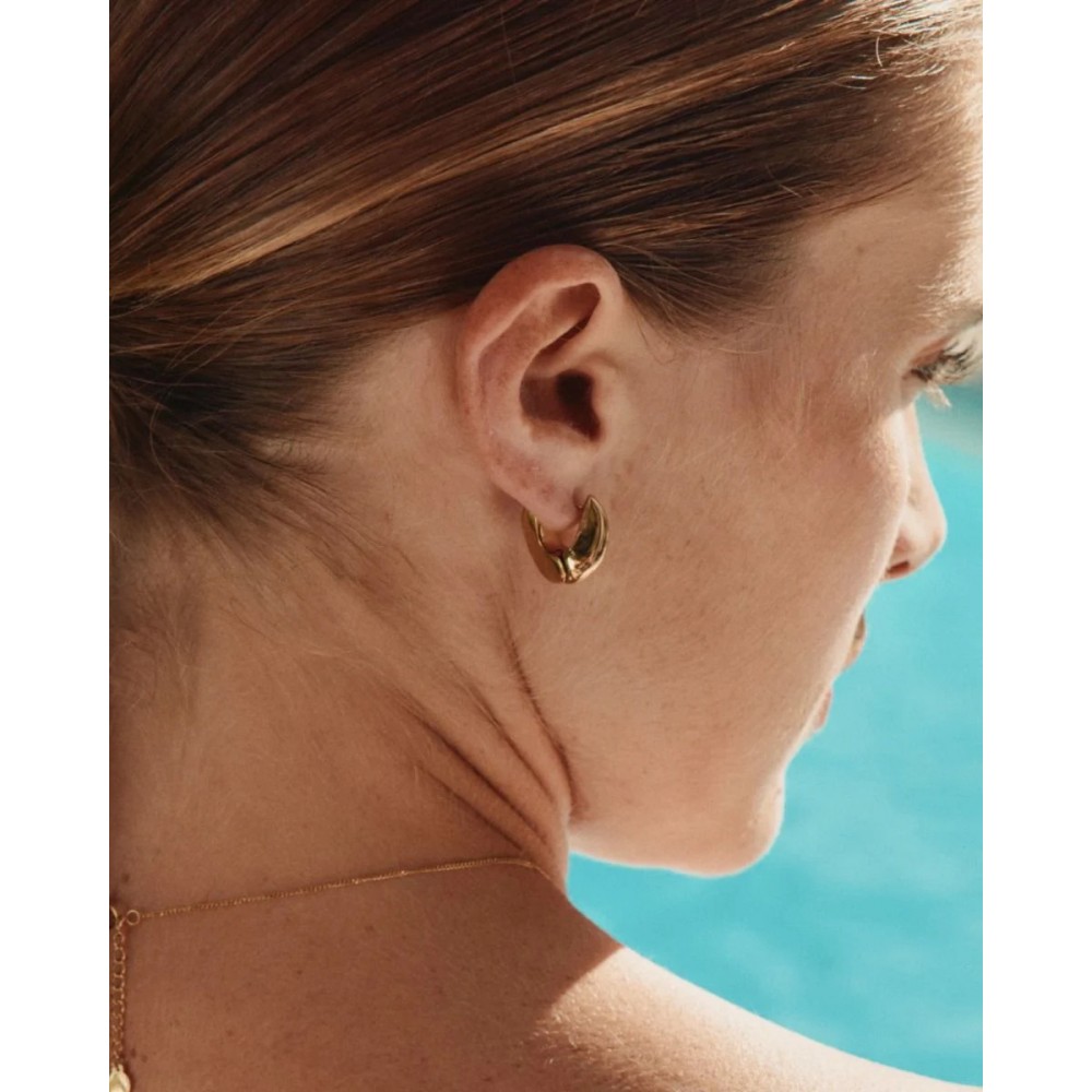 EDBLAD Azura Hoops L Gold Σκουλαρίκια Κρίκοι Χρυσό Ανοξείδωτο Ατσάλι 130369