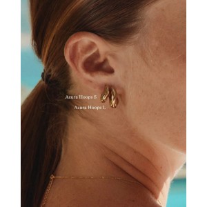 EDBLAD Azura Hoops L Gold Σκουλαρίκια Κρίκοι Χρυσό Ανοξείδωτο Ατσάλι 130369