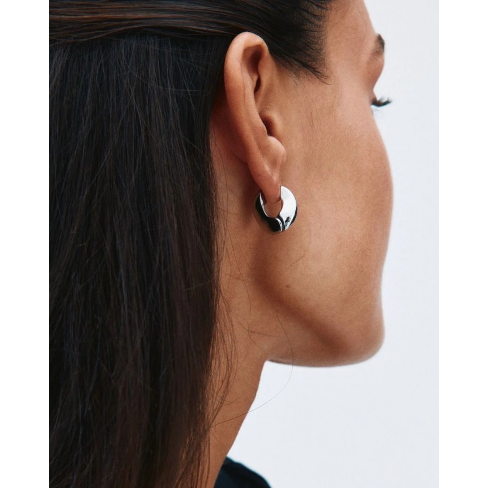 EDBLAD Azura Hoops L Silver Σκουλαρίκια Κρίκοι Ασημί Ανοξείδωτο Ατσάλι 130370