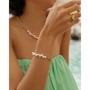 EDBLAD Breeze Bracelet Multi Chain Gold Βραχιόλι Ασημί Ανοξείδωτο Ατσάλι 130393