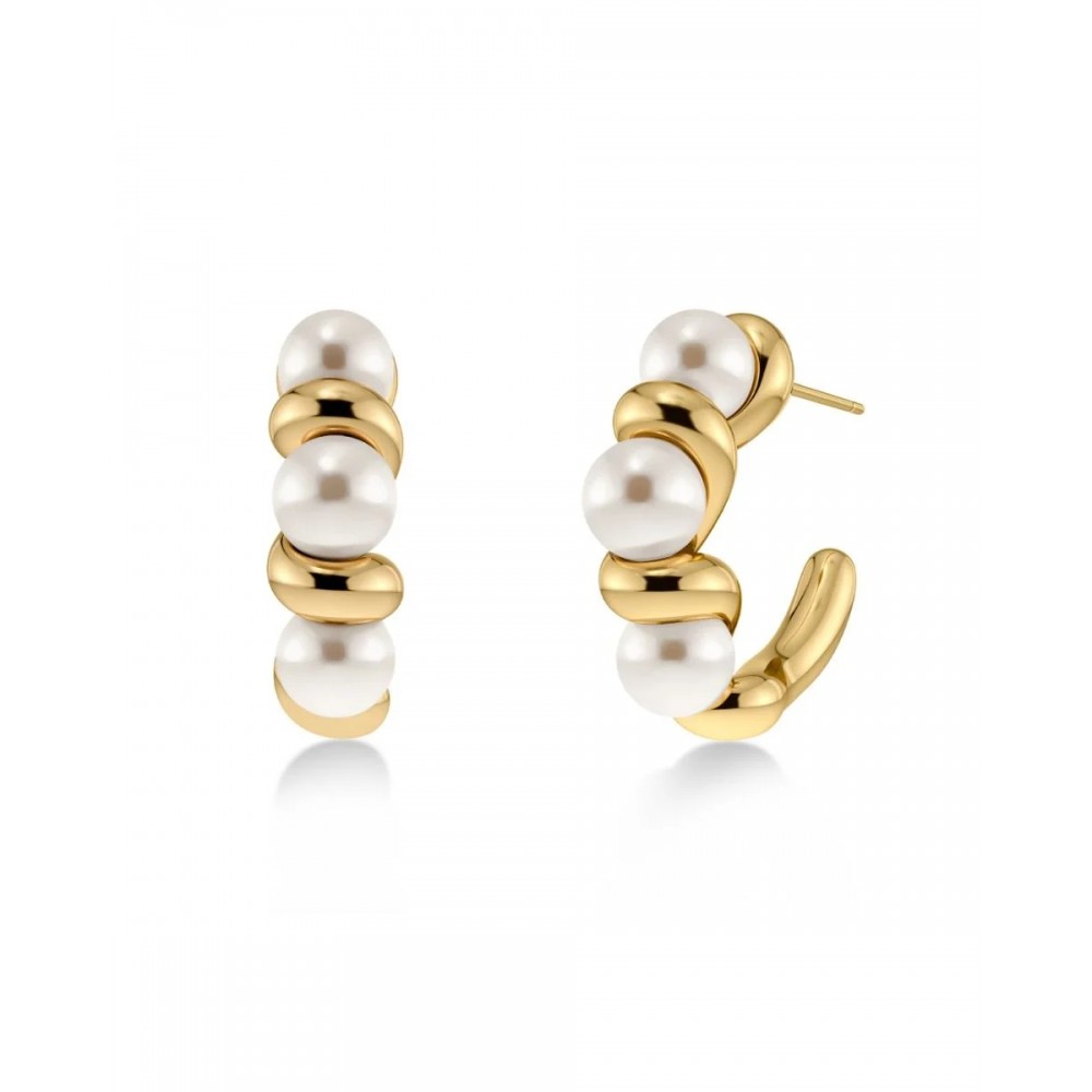 EDBLAD Margot Hoops L Gold Σκουλαρίκια Κρίκοι Χρυσό Ανοξείδωτο Ατσάλι 130423