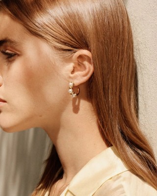 EDBLAD Margot Hoops L Gold Σκουλαρίκια Κρίκοι Χρυσό Ανοξείδωτο Ατσάλι 130423