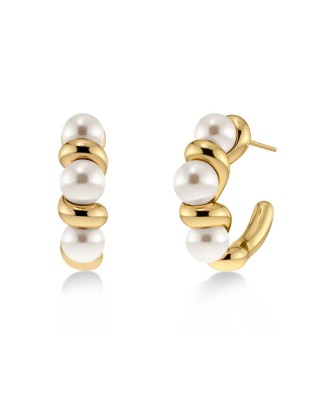 EDBLAD Margot Hoops L Gold Σκουλαρίκια Κρίκοι Χρυσό Ανοξείδωτο Ατσάλι 130423