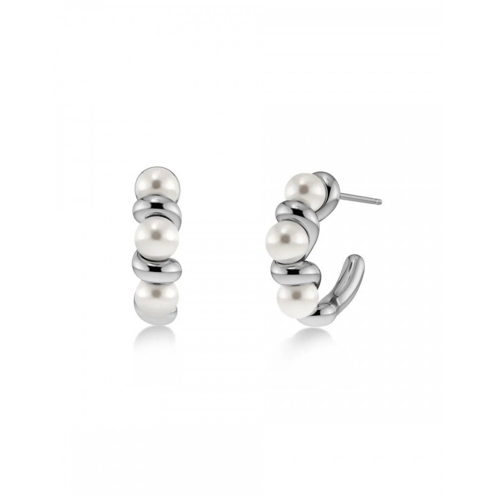 EDBLAD Margot Hoops S Silver Σκουλαρίκια Κρίκοι Ασημί Ανοξείδωτο Ατσάλι 130422