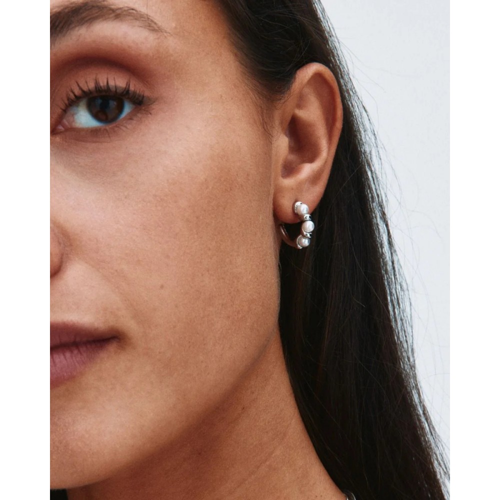 EDBLAD Margot Hoops S Silver Σκουλαρίκια Κρίκοι Ασημί Ανοξείδωτο Ατσάλι 130422