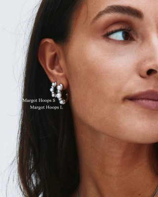 EDBLAD Margot Hoops S Silver Σκουλαρίκια Κρίκοι Ασημί Ανοξείδωτο Ατσάλι 130422