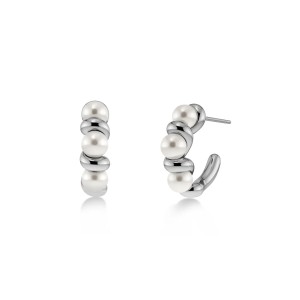 EDBLAD Margot Hoops S Silver Σκουλαρίκια Κρίκοι Ασημί Ανοξείδωτο Ατσάλι 130422