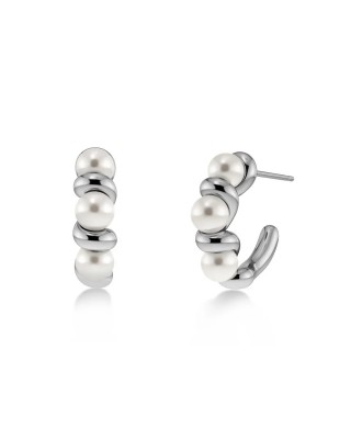 EDBLAD Margot Hoops S Silver Σκουλαρίκια Κρίκοι Ασημί Ανοξείδωτο Ατσάλι 130422