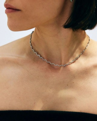 EDBLAD Mini Spiral Necklace Silver Κολιέ Ασημί Ανοξείδωτο Ατσάλι 130432