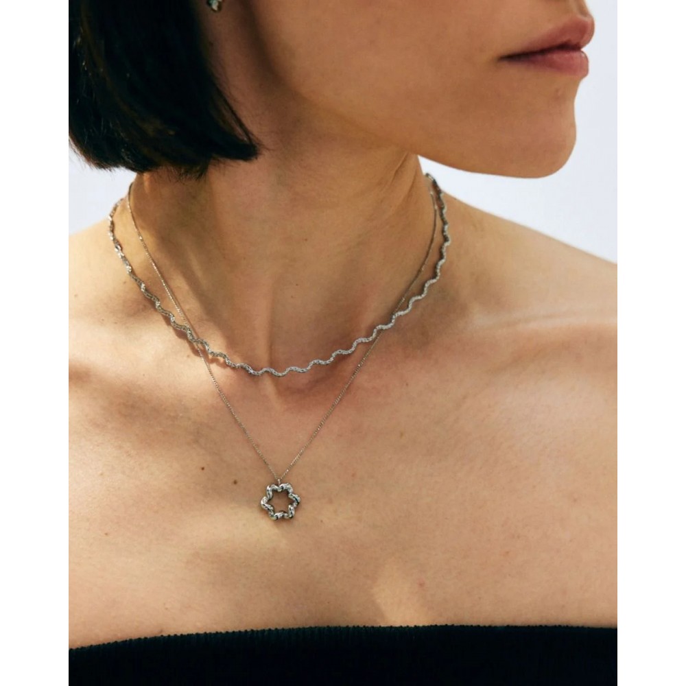 EDBLAD Mini Spiral Necklace Silver Κολιέ Ασημί Ανοξείδωτο Ατσάλι 130432