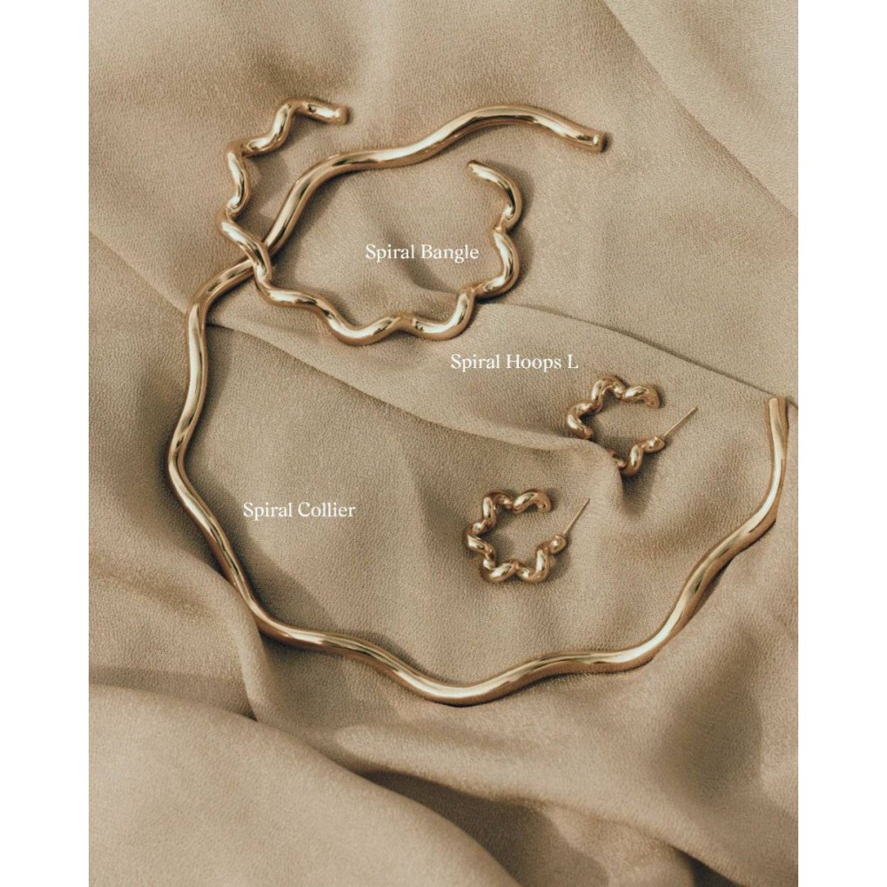 EDBLAD Spiral Bangle Gold Βραχιόλι Χρυσό Ανοξείδωτο Ατσάλι 130461