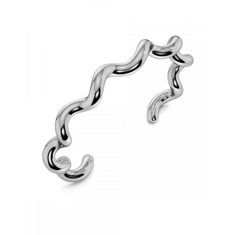 EDBLAD Spiral Bangle Silver Βραχιόλι Ασημί Ανοξείδωτο Ατσάλι 130462