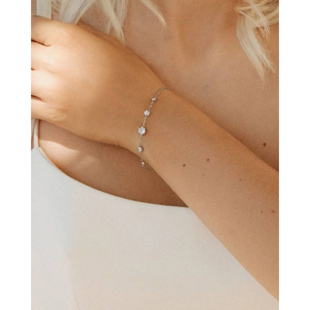 EDBLAD Teeny Bracelet Silver Βραχιόλι Ασημί Ανοξείδωτο Ατσάλι 130474