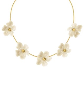 EDBLAD Wildflower Necklace Gold/White Κολιέ Χρυσό Ανοξείδωτο Ατσάλι 130484