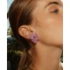 EDBLAD Wildflower Studs Gold/Pink Σκουλαρίκια Λουλούδια 130481