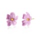 EDBLAD Wildflower Studs Gold/Pink Σκουλαρίκια Λουλούδια 130481