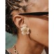 EDBLAD Wildflower Studs Gold/White Σκουλαρίκια Λουλούδια 130482